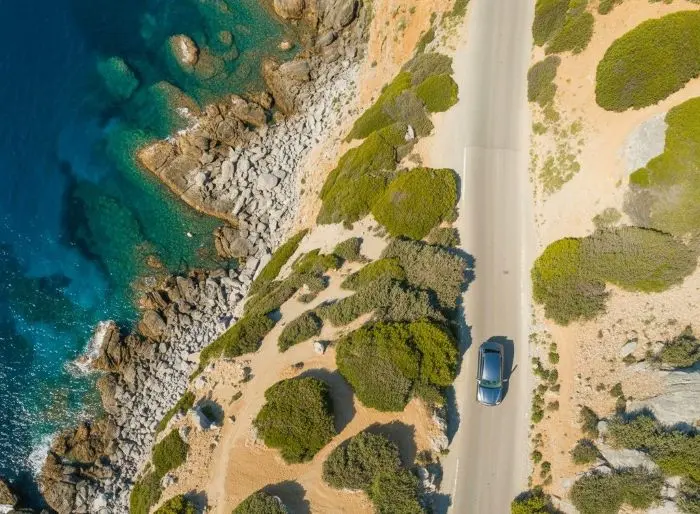 Mediterrane Küstenstraße