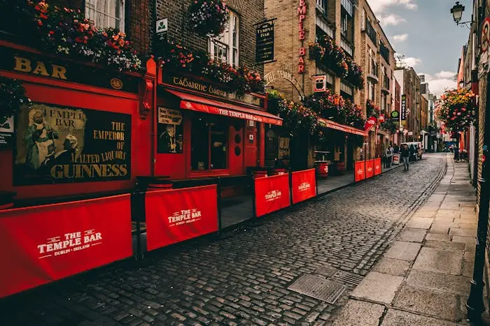 Blick auf die Fassade der Temple Bar