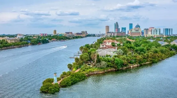 Blick auf die Tampa Bucht
