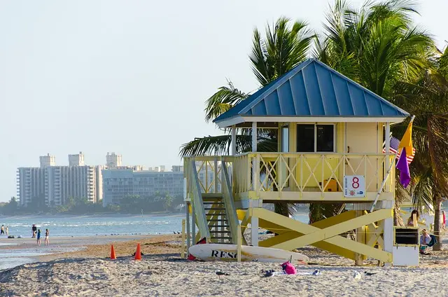 Lifeguard Tower am Strand von Miami Beach