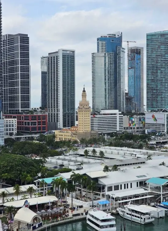 Blick auf Downtown Miami