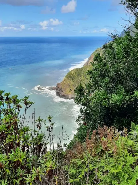 Blick auf türkisfarbenes Meer